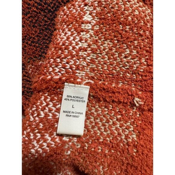 Ally Mae Southwestern Tribal Aztec Soft Acrylic Open Front Cardigan Sweater L - Picture 3 of 5